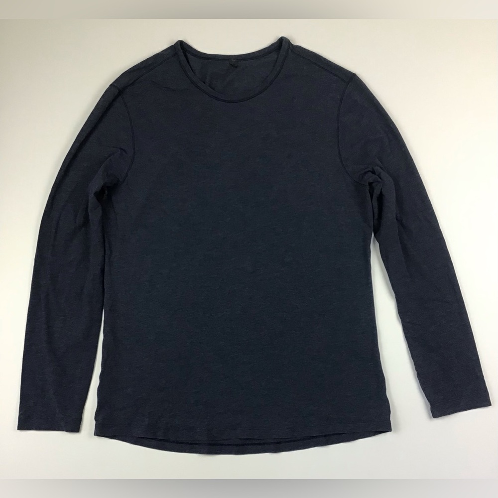 lululemon pima cotton long sleeve shirt men’s large blue